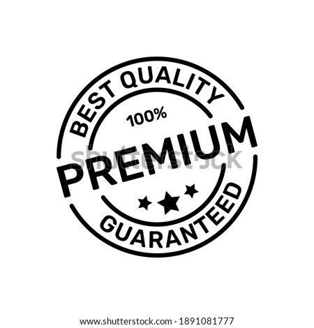 100% Guaranteed Premium Product Stamps of Best Quality Logo Design Vector Royalty-Free Stock Photo #1891081777