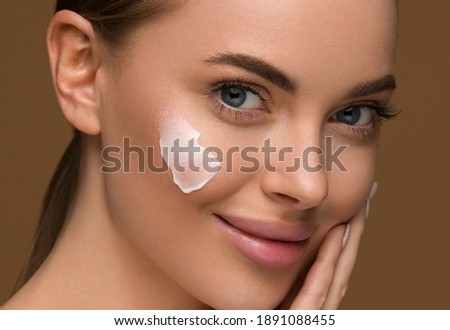 Cream face skin woman beauty cosmetic