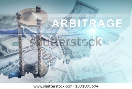 Conceptual image of making money with risk in arbitrage trading Royalty-Free Stock Photo #1891095694