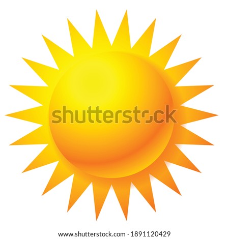 Sun logo, symbol, and icon vector illustration. Sun clip-art