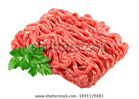 minced meat, pork, beef, forcemeat, clipping path, isolated on white background, full depth of field Royalty-Free Stock Photo #1891129681