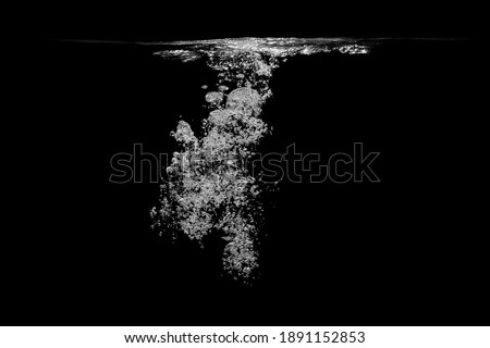 White bubbles under the water background. Royalty-Free Stock Photo #1891152853