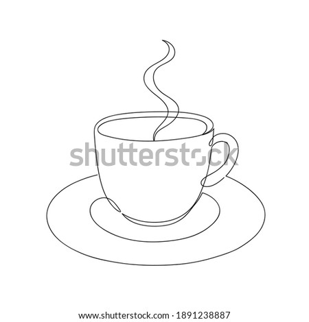 Abstract image of a hot tea on white.