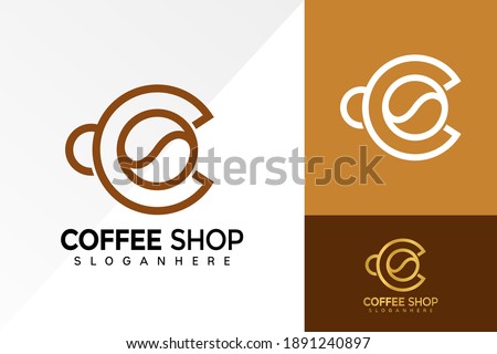 Letter C Coffee Shop Logo Design, Coffeine business logos vector, modern logo, Logo Designs Vector Illustration Template Royalty-Free Stock Photo #1891240897