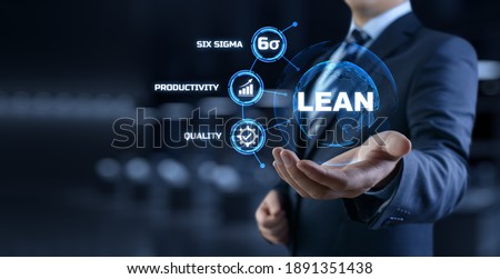 Lean manufacturing DMAIC Six sigma technology concept. Royalty-Free Stock Photo #1891351438