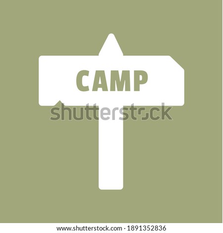 camp signs icon logo with solid stroke style vector. great for use web, mobile app, pattern, design etc.