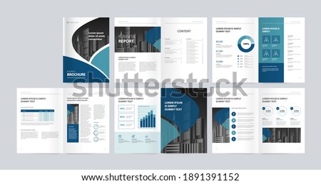 template layout design with cover page for company profile, annual report, brochures, flyers, presentations, leaflet, magazine, book .and a4 size scale for editable. Royalty-Free Stock Photo #1891391152