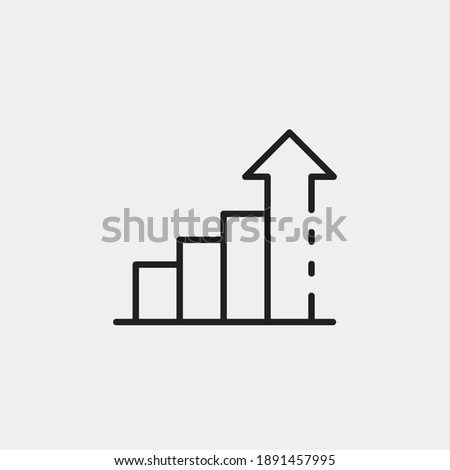 Graph vector icon illustration sign Royalty-Free Stock Photo #1891457995