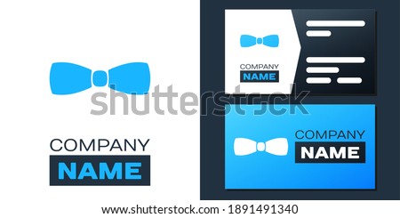Logotype Bow tie icon isolated on white background. Logo design template element. Vector.