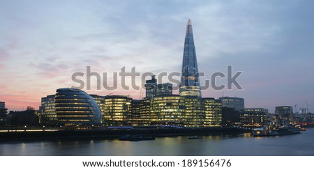 London Cityscape, seen from Tower Bridge  