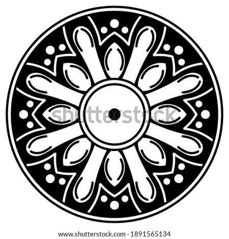 Mandala for coloring book, vector