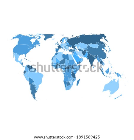 World Map Globe On White Background America Asia Australia Europe Africa Vector Illustration