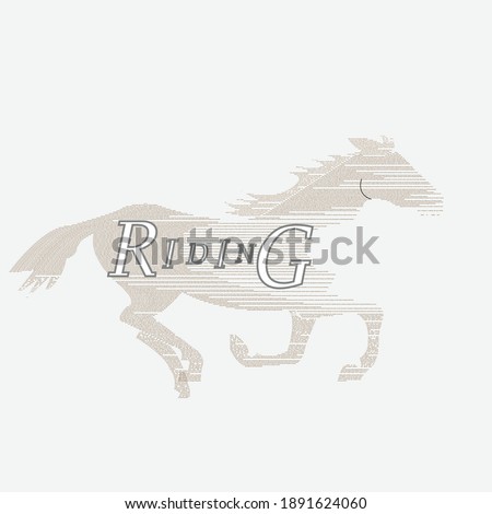 Typography on the horse is the best art type on the light white background.