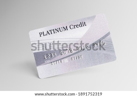 Platinum credit card mockup money and banking