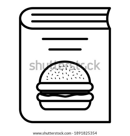 Fast food recipes icon in trendy outline style design. Vector illustration isolated on white background.