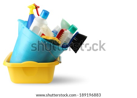 Bucket and cleaning 3 Royalty-Free Stock Photo #189196883