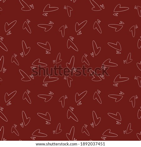 Pattern with hearts. Seamless design for textile, fabric, packaging, wallpaper. Valentines Day, love, heart.