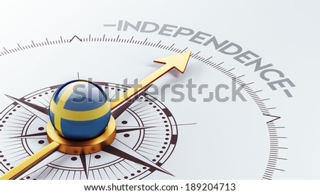 Sweden High Resolution Independence Concept