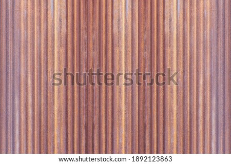 Rusty old galvanized fence texture and seamless background