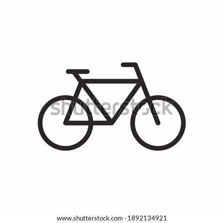 Bicycle icon vector on white background