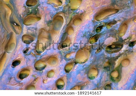The texture of stone wall corrosion or grunge stone texture use for web design and wallpaper background