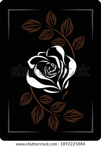 Vector image of blooming rose