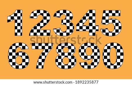 Checkered Numbers Vector And Clip Art