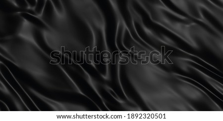 Black silk abstract background luxury cloth or liquid wave or wavy folds