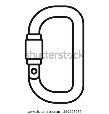Steel carabine icon. Outline steel carabine vector icon for web design isolated on white background