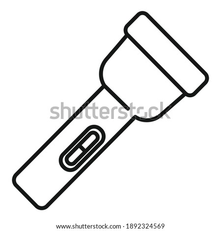 Industrial climber flashlight icon. Outline industrial climber flashlight vector icon for web design isolated on white background