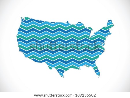 Map of USA in idea design