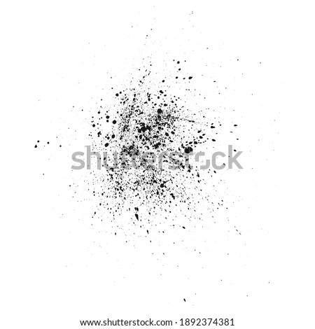 Dusty grunge style effect. Grit vector texture. Black and white speckle isolated element. Spray paint. Royalty-Free Stock Photo #1892374381