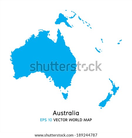 Australia map background vector, EPS10