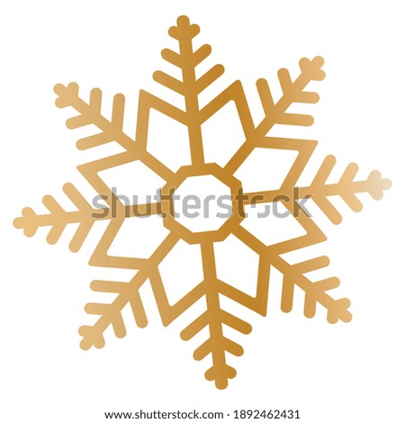 Isolated snowflake sticker. Winter season - Vector illustration