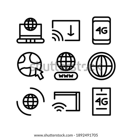 Internet icon or logo isolated sign symbol vector illustration - Collection of high quality black style vector icons
