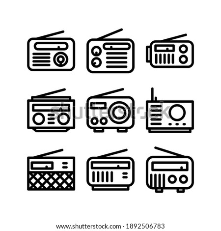 Radio icon or logo isolated sign symbol vector illustration - Collection of high quality black style vector icons
