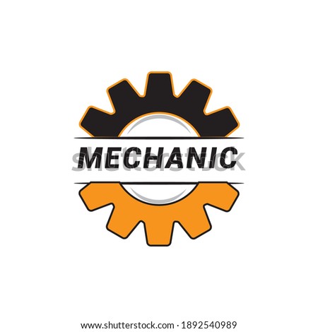 Gear Manufacturing service, industrial factory logo icon vector template.