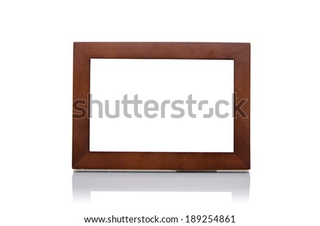 Isolated simple wooden frame