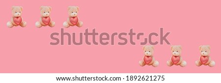 Greeting card pink background with the image of a teddy bear holding a red heart. Teddy day is all about gifting a cute teddy to the love of your life and spending some quality time together