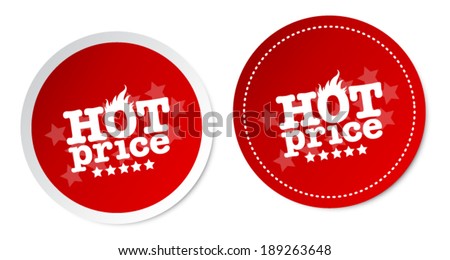 Hot price stickers Royalty-Free Stock Photo #189263648