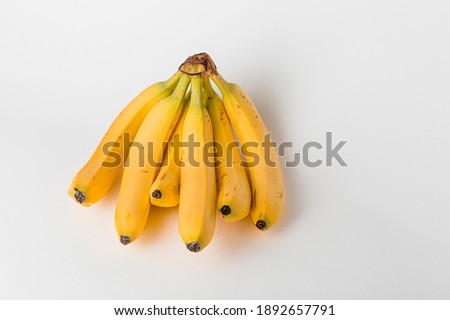 Bunch of bananas isolated. Peeled banana isolated on white background. bananas isolated on the white background. 