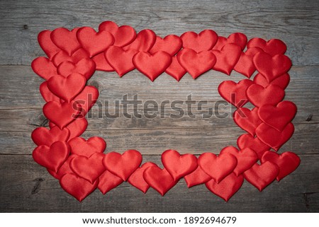 background for Valentine's Day on wooden boards
