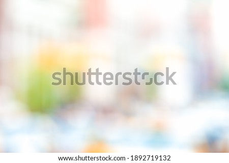 MODERN BLURRED URBAN BACKGROUND WITH SOFT COLORFUL BOKEH
