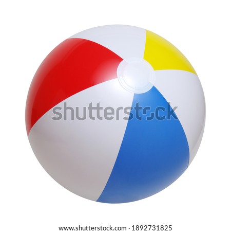 Beach ball isolated on a white background Royalty-Free Stock Photo #1892731825