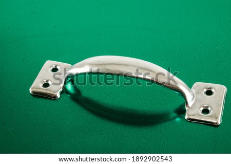 Photo picture of Metal case handle Aluminium background,