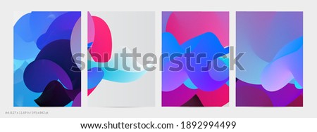 3D fluid wavy shape. Bright cloudy futuristic background. Vibrant gradient flow in abstract music sound waves. Dynamic liquid texture. Creative vector template for trendy flyer design.