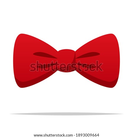 Red bow tie vector isolated illustration