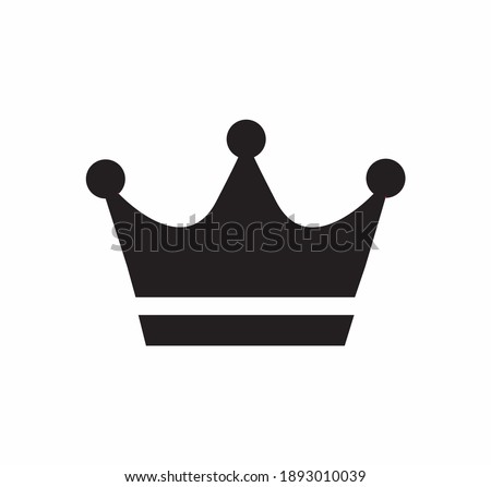 Crown icon vector on white background