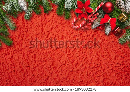 Christmas background.Holiday decoration with space for text.