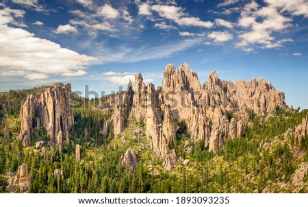 Needles Highway in Custer State Park Royalty-Free Stock Photo #1893093235